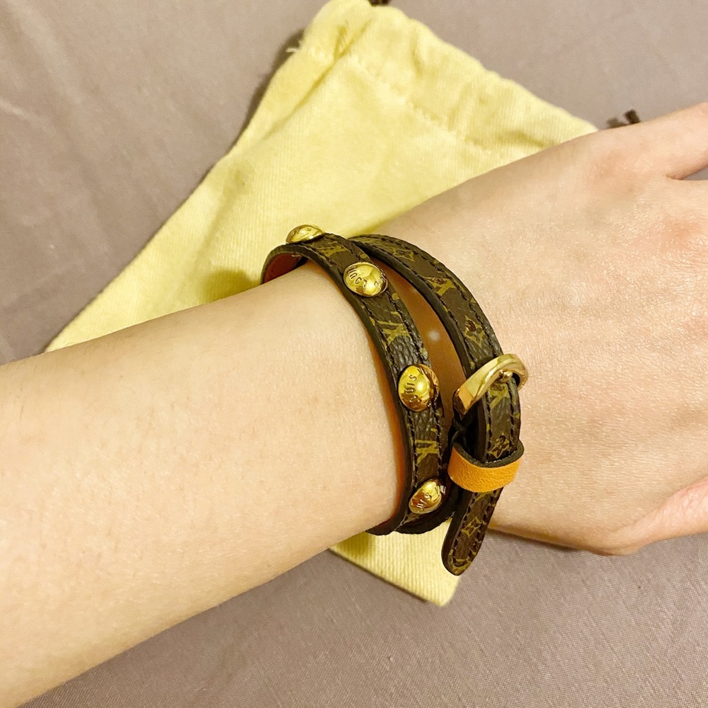❌SOLD❌Louis Vuitton double wrap leather bracelet